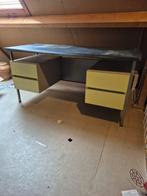 Vintage bureau retro metaal degelijk groen zwart wit, Ophalen, Gebruikt, Bureau