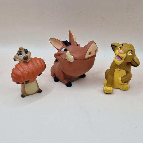 3x Disney Lion King Leeuwenkoning Simba Pumba Timon, Verzamelen, Disney, Gebruikt, Beeldje of Figuurtje, Leeuwenkoning of Jungle Boek