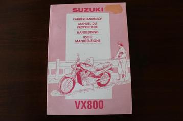 Suzuki VX800 1993 handleiding VX 800 fahrer handbuch 