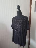 Elegante C&A Canda top zwart met kristal steentjes erop XL, Verzenden, Zwart, Maat 46/48 (XL) of groter, Zo goed als nieuw