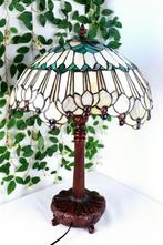 Vintage Tiffany-stijl tafellamp, Ophalen of Verzenden, Gebruikt, Glas, Minder dan 50 cm