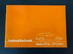 Alfa Romeo Alfetta GT1.6 / GTV 2000 Instruktieboekje, Ophalen of Verzenden