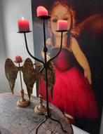 Antieke kandelaar smeedijzer, Antiek en Kunst, Antiek | Kandelaars, Ophalen of Verzenden