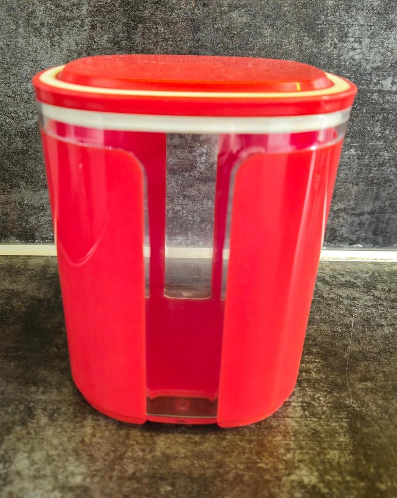 Tupperware Eleganzia vensterbus 1,5L Rood Wit, Ophalen of Verzenden, Zo goed als nieuw, Rood, Bus of Trommel