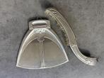 Grappig authentiek vintage metalen tafelveger en -blik, Ophalen of Verzenden, Gebruikt