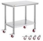 VEVOR Rvs Tafel Keukentafel Commerciële Keuken Werktafel, Ophalen of Verzenden, Zo goed als nieuw