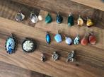 Diverse vintage ketting hangers zilver edelsteen, Verzenden, Zilver, Overige merken