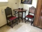 Antieke hangoor tafel met twee stoelen, Antiek en Kunst, Ophalen of Verzenden