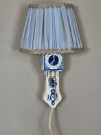 Muurlamp delfts blauw in de vorm van een klok, Ophalen of Verzenden, Gebruikt
