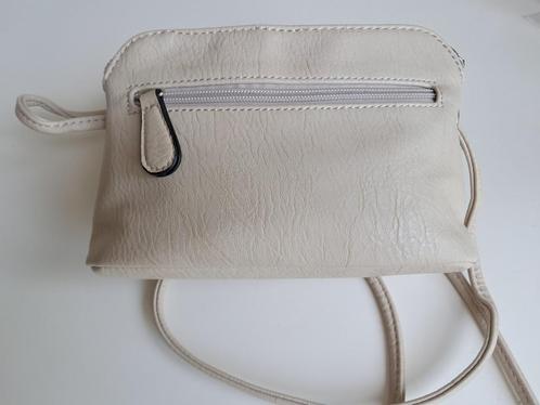 Schoudertasje tasje beige met diverse ritsen z.g.a.n., Sieraden, Tassen en Uiterlijk, Tassen | Schoudertassen, Zo goed als nieuw
