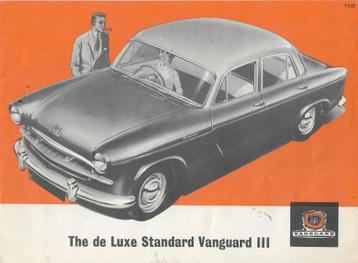 Brochure STANDARD Vanguard III, ca. 1958 (GB). beschikbaar voor biedingen