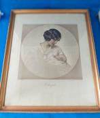 Oude prent 'Gottesgabe' door Marie Pischon, 1914, Ophalen of Verzenden