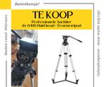 Professioneel Sachtler dv 8/100 fluid head + Ground spreader, Gebruikt, 175 cm of meer, Met balhoofd, Ophalen of Verzenden