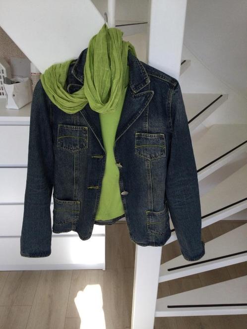 Setje: spijkerjasje met T-shirt en Sjaaltje, Kleding | Dames, Jasjes, Kostuums en Pakken, Ophalen of Verzenden