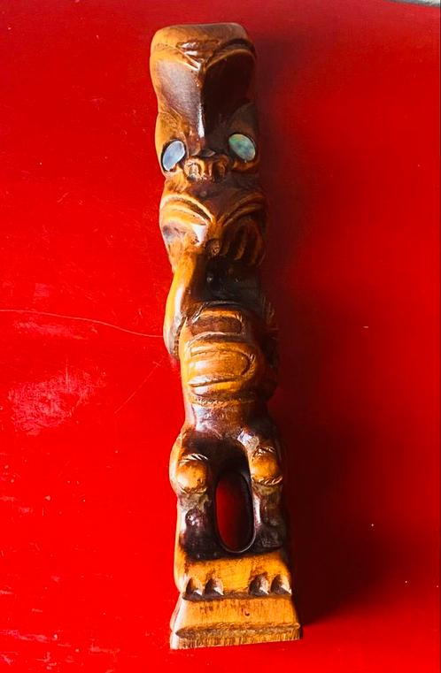 Vintage handgemaakte Nieuw-Zeelandse inheemse Maori Tiki, Antiek en Kunst, Kunst | Niet-Westerse kunst, Verzenden