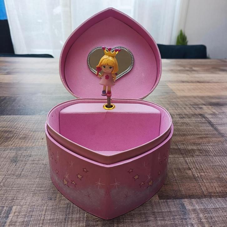Roze Prinsessen Hart Muziekdoosje Sieradendoos, Kinderen en Baby's, Speelgoed | Babyspeelgoed, Zo goed als nieuw, Overige typen