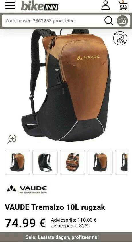 Vaude Tremalzo 10 Fietsrugzak/bike backpack, Sieraden, Tassen en Uiterlijk, Tassen | Rugtassen, Nieuw, Overige merken, 40 cm of meer