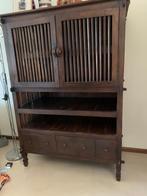 Originele Indonesische spijlenkast, Ophalen, Gebruikt, 100 tot 150 cm, Teakhout