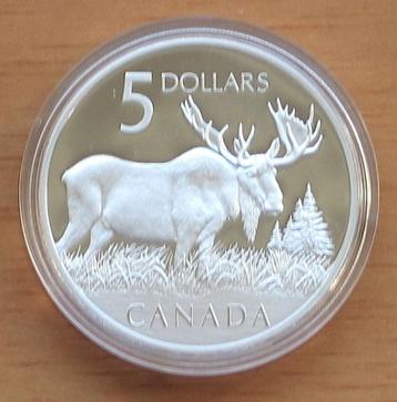 Canada 5 Dollar 2004, Eland, .999 zilver proof beschikbaar voor biedingen