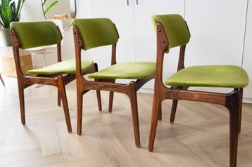 Deense mid century Erik Buch stoelen (Model 49) – palisander beschikbaar voor biedingen