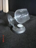Tin cognac glas met verwarmer, Ophalen of Verzenden