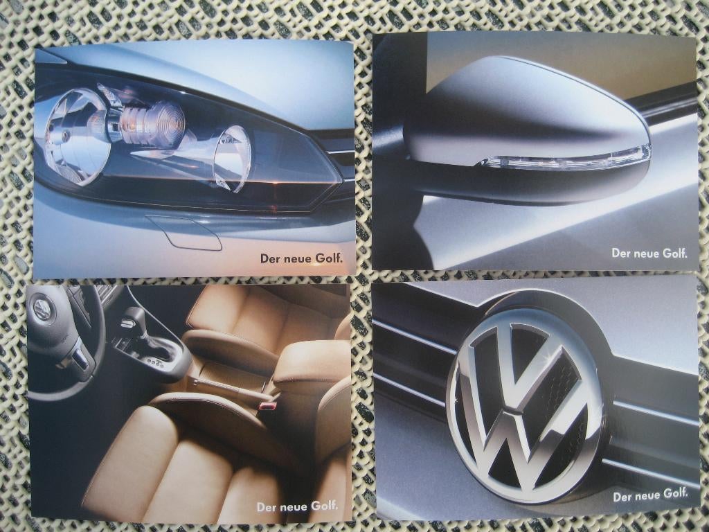 10 ansichtkaarten van de Volkswagen Golf 6 (2008), Ophalen of Verzenden, Nieuw, Volkswagen