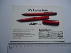 sticker oud LAMY PEN pennen kugelschreiber retro vulpen, Verzamelen, Verzenden, Zo goed als nieuw, Bedrijf of Vereniging