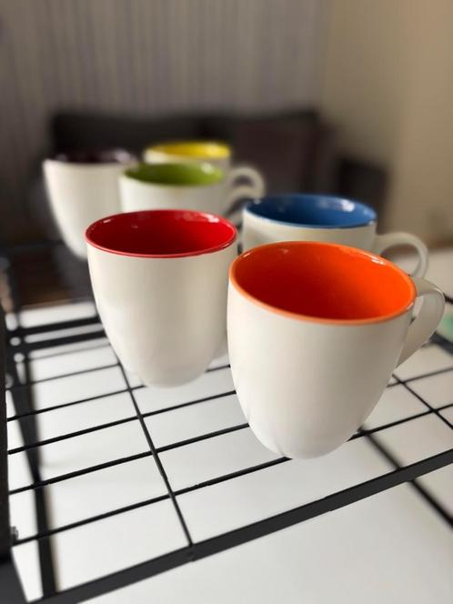 Mok Set (Inclusief plankrek) / Coffee Mug Set (6 stuks), Huis en Inrichting, Keuken | Servies, Zo goed als nieuw, Kop(pen) en/of Schotel(s)