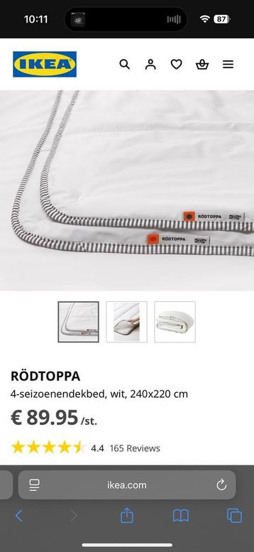 4 seizoekendekbed Rödtoppa 240x220cm van Ikea beschikbaar voor biedingen