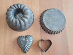 Diverse brocante ijzeren bakvormen:, Ophalen of Verzenden
