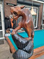 Aangeboden,prachtig houten panter beeld van Kenia, Ophalen