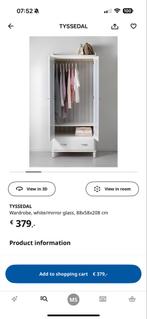 IKEA TYSSEDAL Kledingkast met Spiegeldeuren, Ophalen, Gebruikt, 200 cm of meer, 50 tot 100 cm