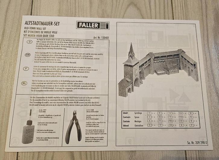 Faller 130401 Altstadtmaur H0 nieuw in OVP, Hobby en Vrije tijd, Modeltreinen | H0, Nieuw, Brug, Tunnel of Gebouw, Gelijkstroom of Wisselstroom