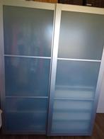 Ikea kledingkast met schuifdeuren pax /mehamn, Ophalen, 150 tot 200 cm, Zo goed als nieuw, Glas