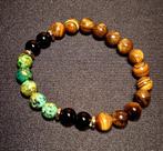 armband Tijgeroog, Obsidiaan en Afrikaanse Turquoise, Sieraden, Tassen en Uiterlijk, Armbanden, Overige materialen, Met edelsteen