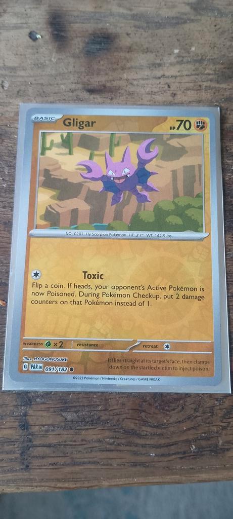 Gligar reverse holo paradox rift, Hobby en Vrije tijd, Verzamelkaartspellen | Pokémon, Zo goed als nieuw, Losse kaart, Ophalen of Verzenden