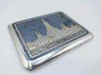 Zilveren sigarettendoos met niello inleg, Thailand, Antiek en Kunst, Verzenden, Zilver