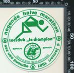 Sticker: Halve Marathon Egmond aan Zee 1981 - Le Champion, Verzenden, Zo goed als nieuw, Sport