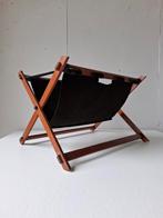 Vintage lectuurmand retro Deens magazineholder leer, Ophalen of Verzenden, Gebruikt