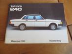 Instructieboek Volvo 240 2.3, Volvo 240 Turbo, 240 Estate 85, Ophalen of Verzenden