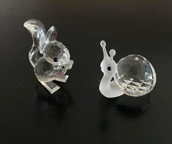 Swarovski slak en eekhoorn, Verzamelen, Swarovski, Zo goed als nieuw, Ophalen of Verzenden