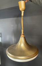 Vintage hanglamp, eettafellamp, treklamp, koperenkleur, Ophalen of Verzenden