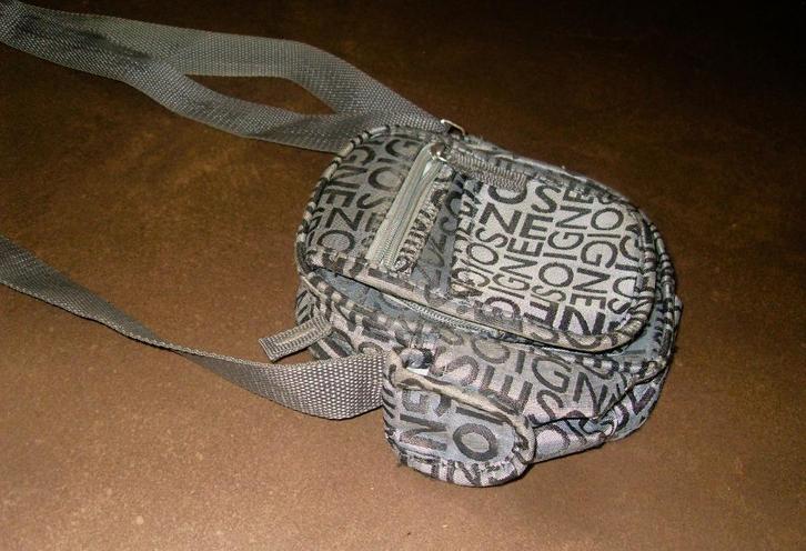 Klein handtasje / damestas grijs / tasje, Sieraden, Tassen en Uiterlijk, Tassen | Damestassen, Zo goed als nieuw, Handtas, Grijs