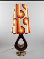 Retro handgemaakte taps toelopende LAMPENKAP voor tafellamp, 25 tot 50 cm, Rond, Nieuw, Jaren 70