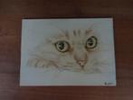 Kat pyrografie, Ophalen of Verzenden, Nieuw, Schilderij, Minder dan 50 cm