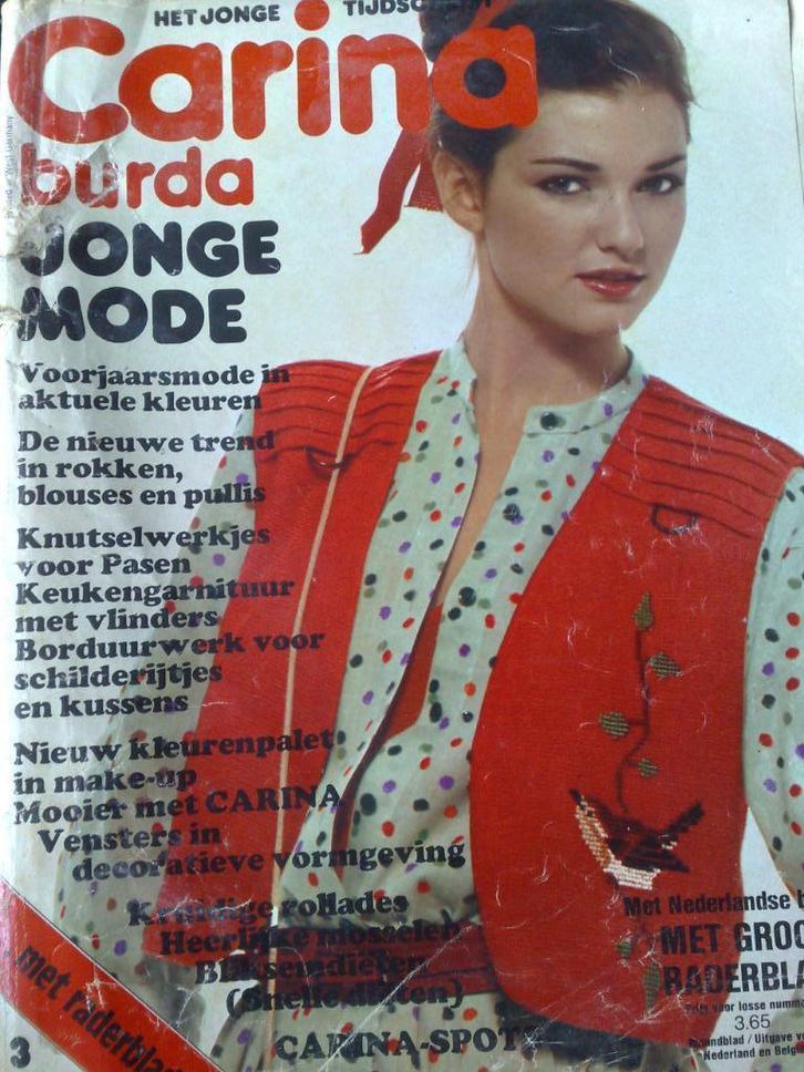 Burda Carina jonge mode nr. 3 maart 1979, Hobby en Vrije tijd, Kledingpatronen, Gebruikt, Burda, Verzenden