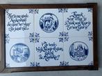 Delfts Blauw Tegeltableau met Spreuken, Antiek en Kunst, Antiek | Wandborden en Tegels, Ophalen