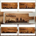 Serveerplank met skyline naar keuze, Ophalen of Verzenden, Nieuw, Hout