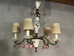 hanglamp antiek porselein met roosjes, Ophalen of Verzenden