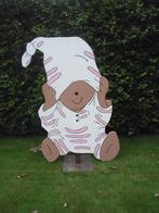 Geboortebord beer meisje klein, Ophalen, Gebruikt, Geboortebord